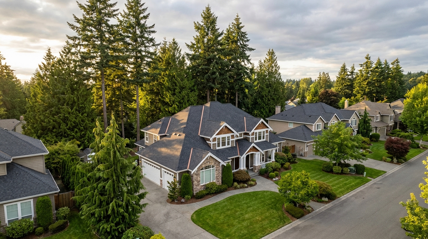 New residential roof on Eastside WA home