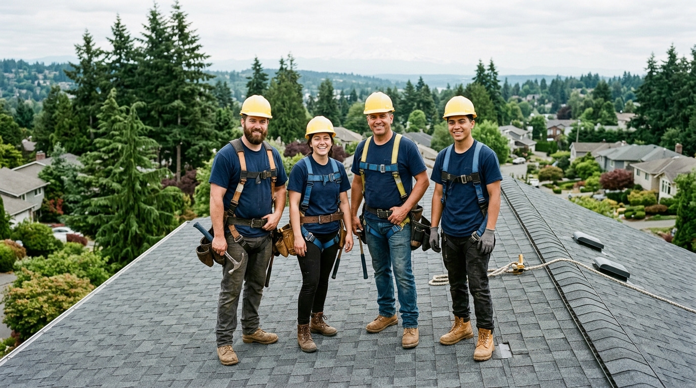 C&A Roofing crew at work