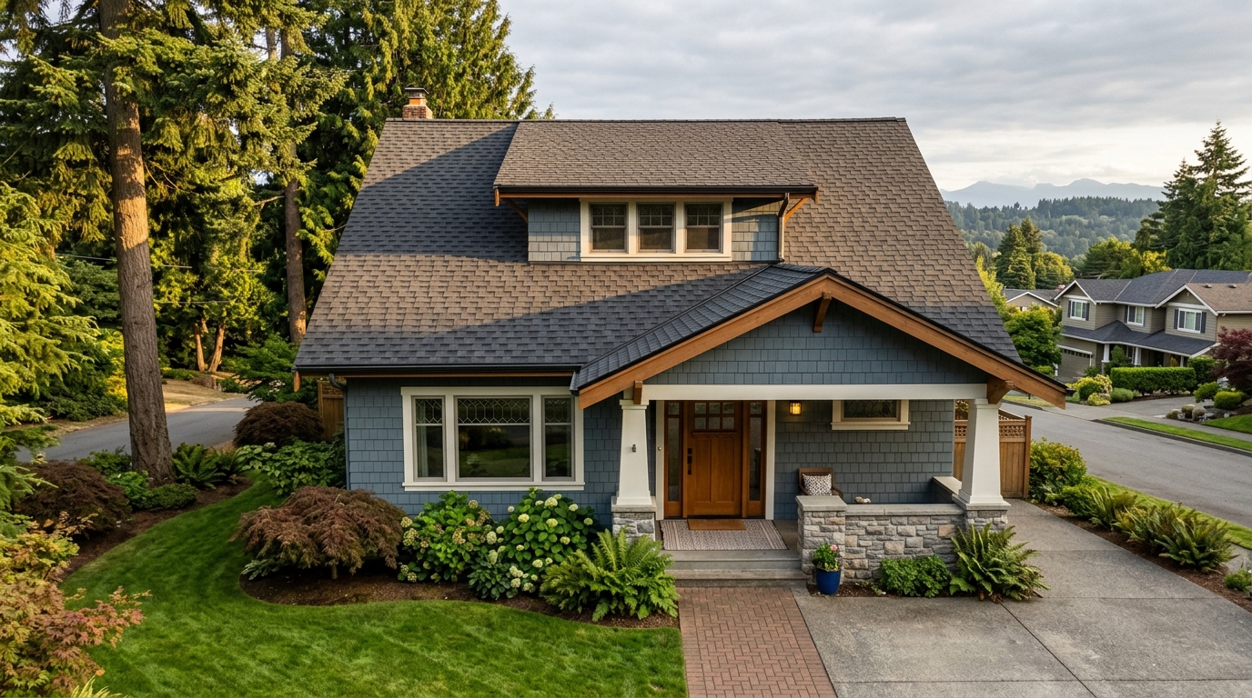 New residential roof on Eastside WA home